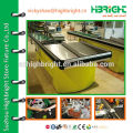 polished high quality stainless steel desk surface cashier counter for supermarket